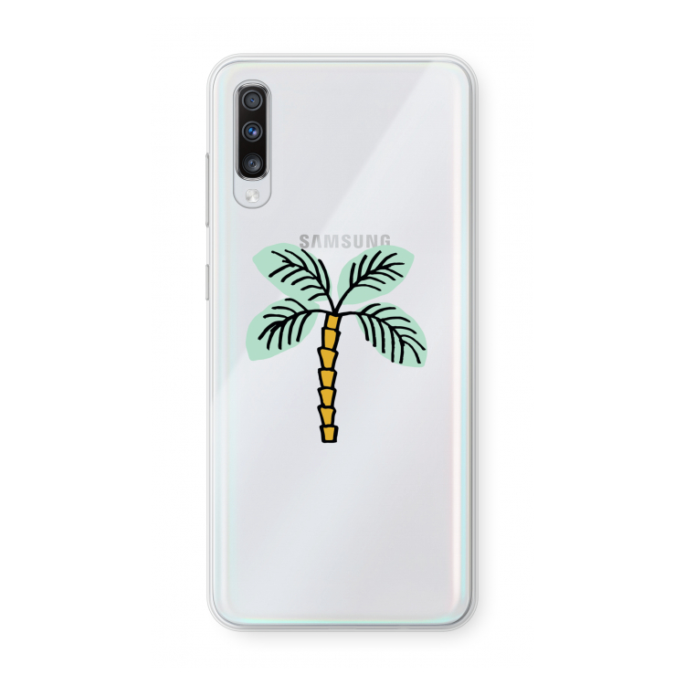 Palmboom: Samsung Galaxy A70 Transparant Hoesje