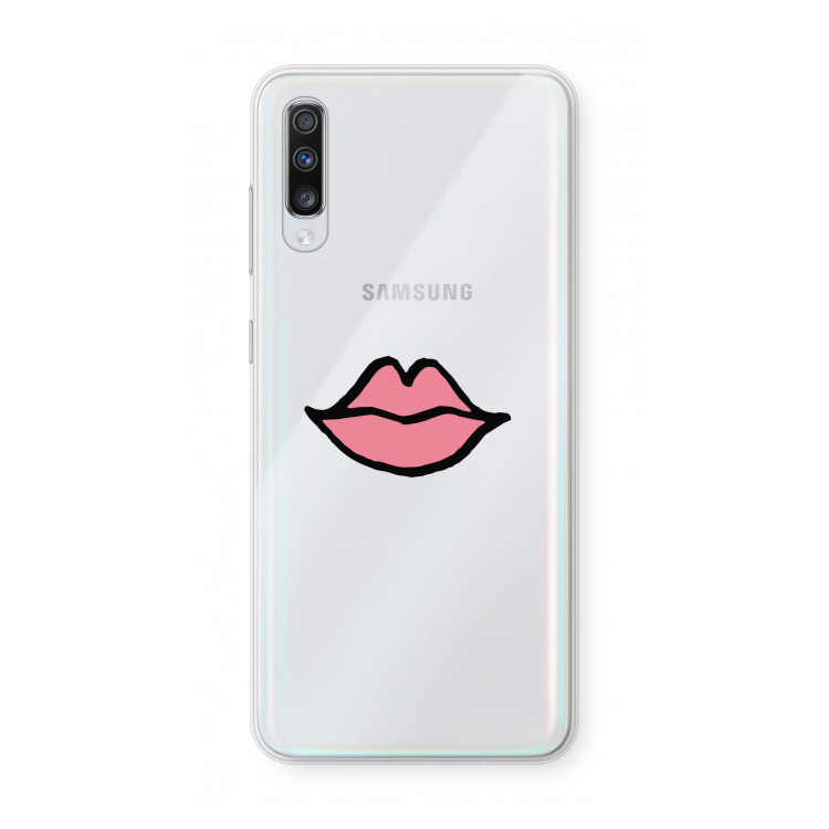 Kusje: Samsung Galaxy A70 Transparant Hoesje