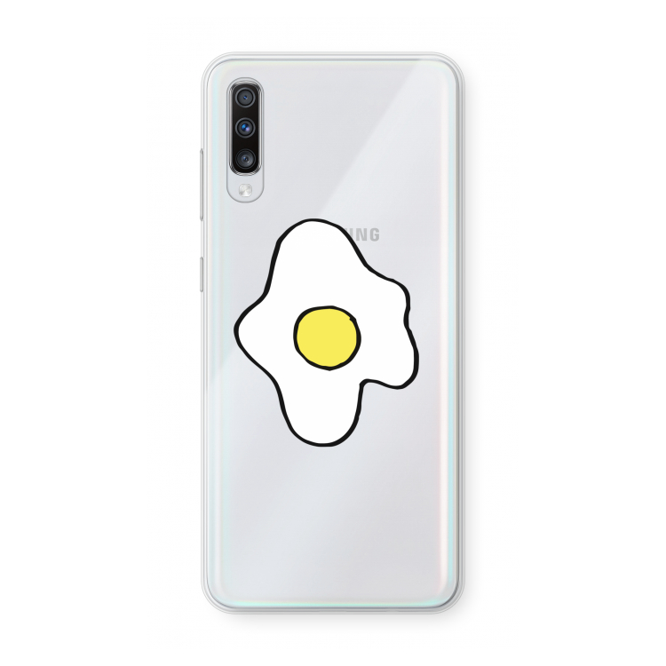 Spiegelei: Samsung Galaxy A70 Transparant Hoesje