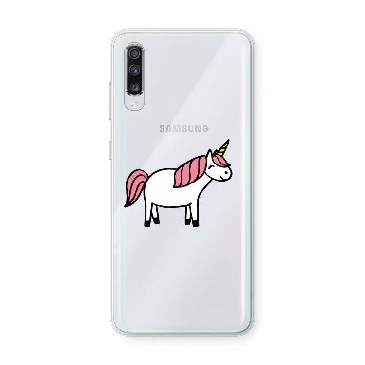 Eenhoorn: Samsung Galaxy A70 Transparant Hoesje