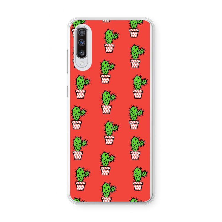 Mini cactus: Samsung Galaxy A70 Transparant Hoesje