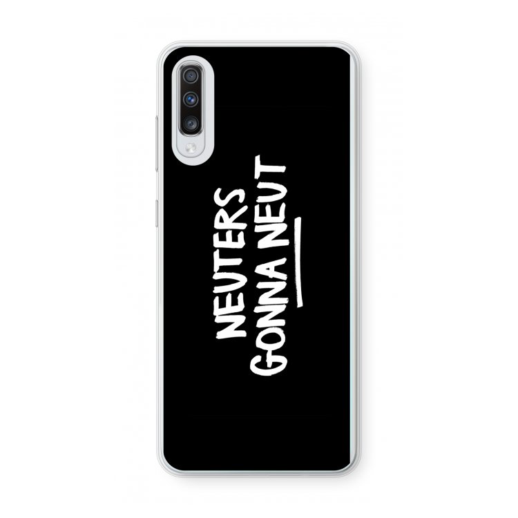 Neuters (zwart): Samsung Galaxy A70 Transparant Hoesje