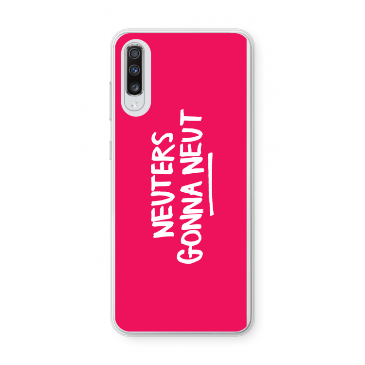 Neuters (roze): Samsung Galaxy A70 Transparant Hoesje