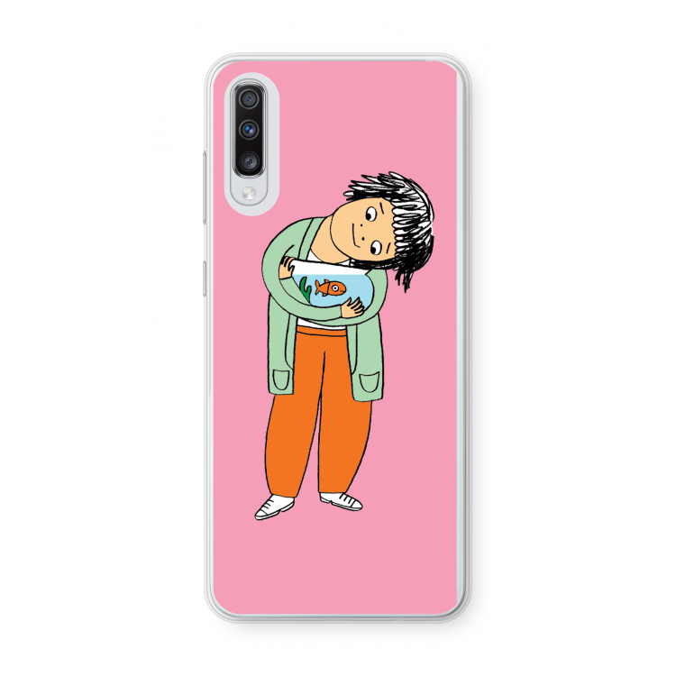 Visknuffel: Samsung Galaxy A70 Transparant Hoesje