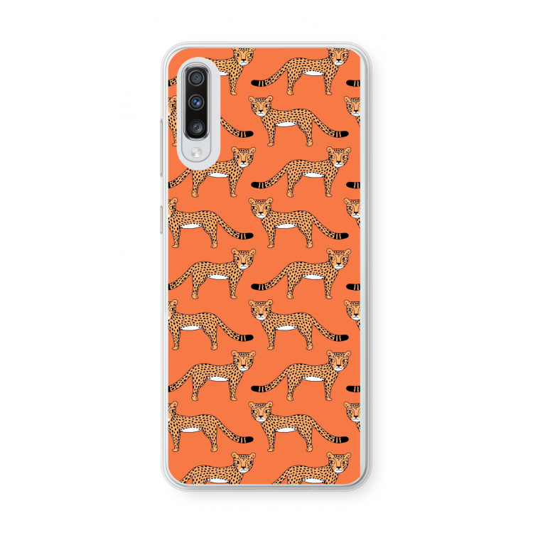 Cheetah: Samsung Galaxy A70 Transparant Hoesje