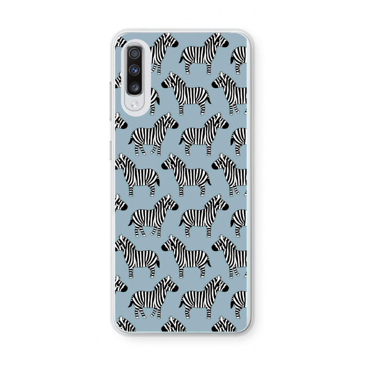 Zebra: Samsung Galaxy A70 Transparant Hoesje