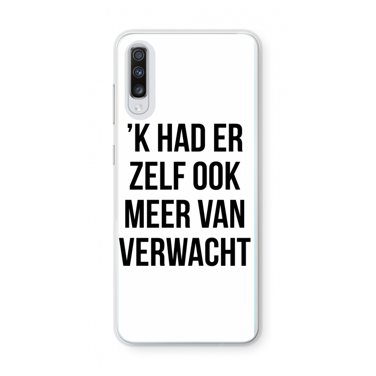 Meer verwacht: Samsung Galaxy A70 Transparant Hoesje