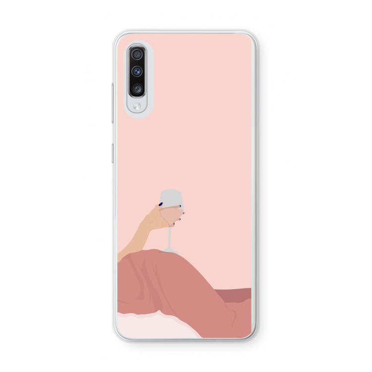 Wine: Samsung Galaxy A70 Transparant Hoesje