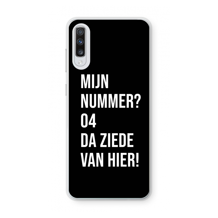 Da ziede van hier - Zwart: Samsung Galaxy A70 Transparant Hoesje