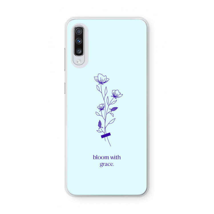 Bloom with grace: Samsung Galaxy A70 Transparant Hoesje