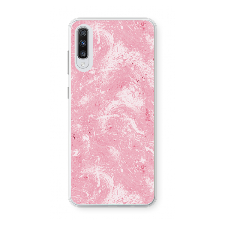 Abstract Painting Pink: Samsung Galaxy A70 Transparant Hoesje