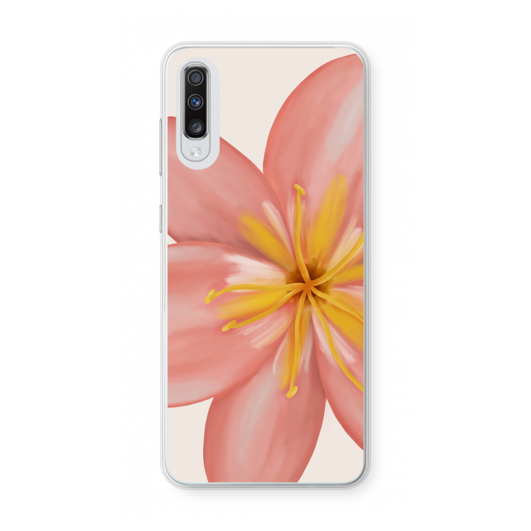 Pink Ellila Flower: Samsung Galaxy A70 Transparant Hoesje