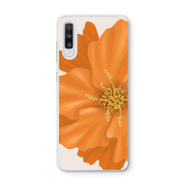 Orange Ellila flower: Samsung Galaxy A70 Transparant Hoesje