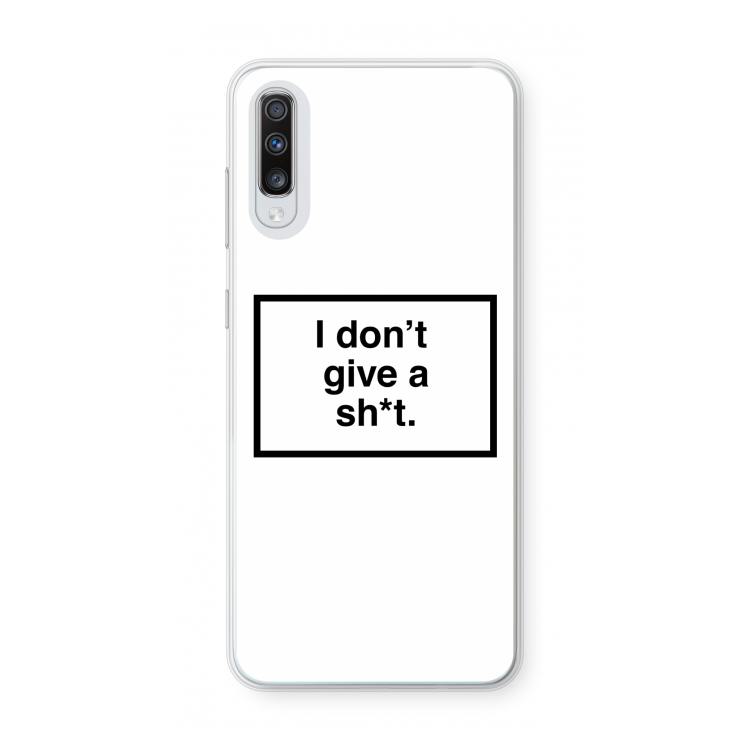 Don't give a shit: Samsung Galaxy A70 Transparant Hoesje