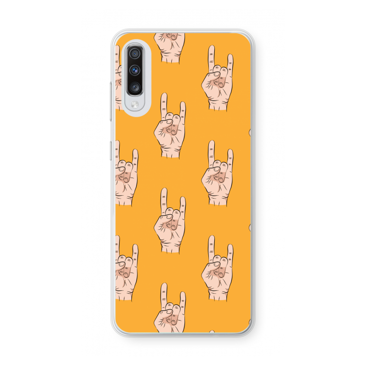 Rock: Samsung Galaxy A70 Transparant Hoesje
