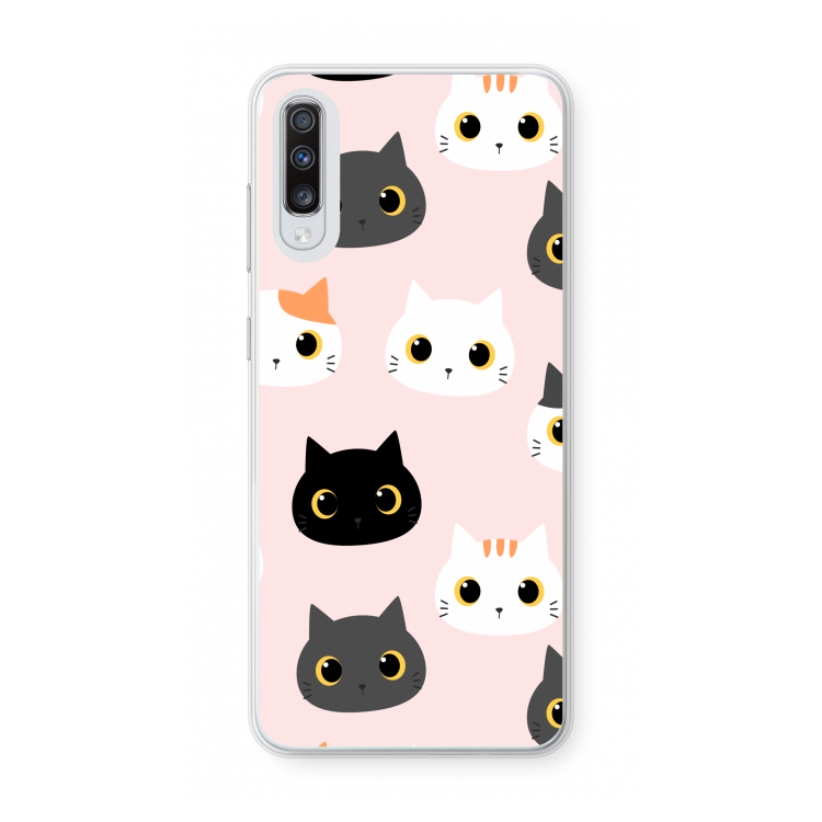 Katten: Samsung Galaxy A70 Transparant Hoesje