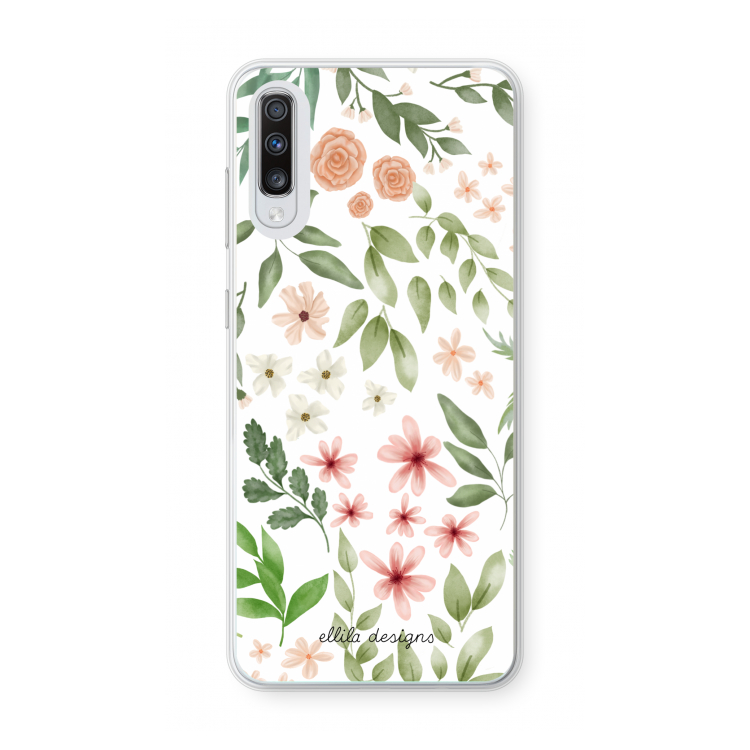 Botanical sweet flower heaven: Samsung Galaxy A70 Transparant Hoesje