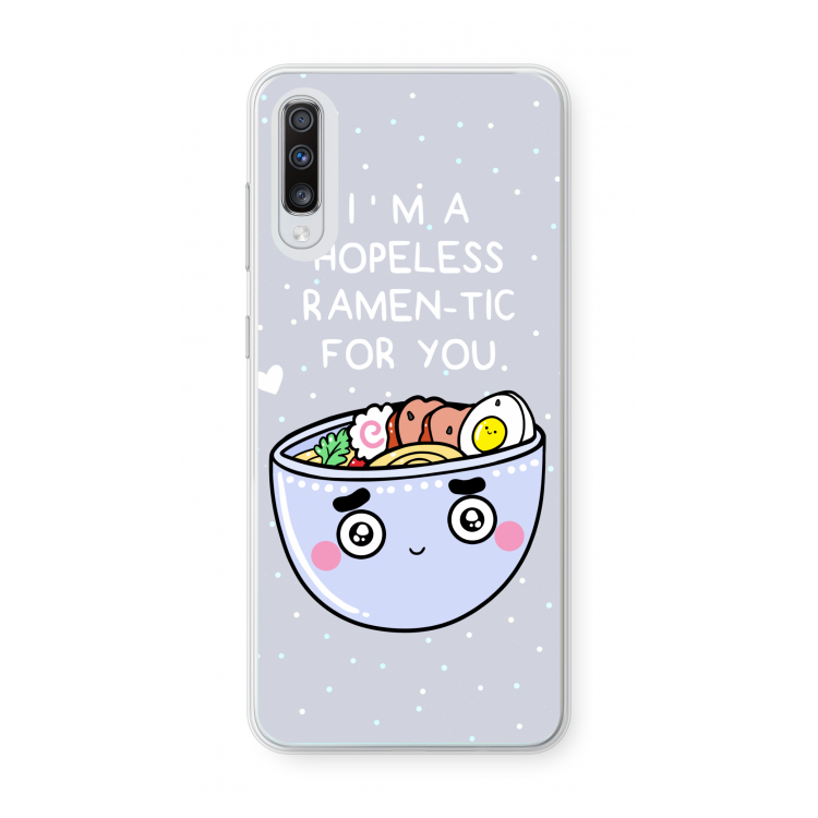 I'm A Hopeless Ramen-Tic For You: Samsung Galaxy A70 Transparant Hoesje