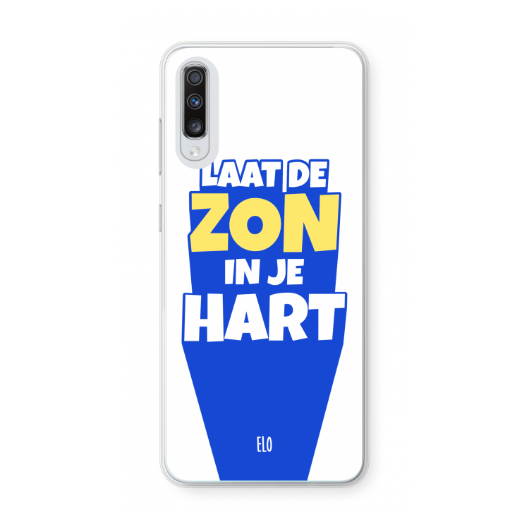 Laat de zon in je hart: Samsung Galaxy A70 Transparant Hoesje