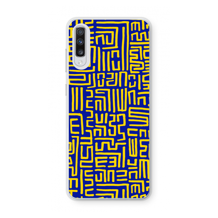 Majorelle Blue Print: Samsung Galaxy A70 Transparant Hoesje