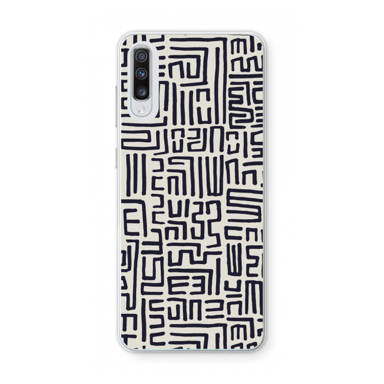Moroccan Print: Samsung Galaxy A70 Transparant Hoesje