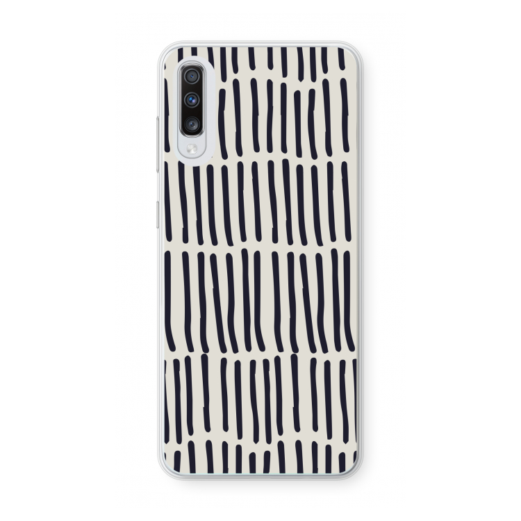 Moroccan stripes: Samsung Galaxy A70 Transparant Hoesje