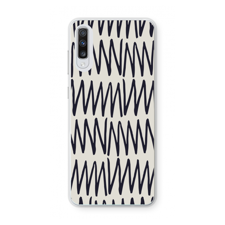 Marrakech Zigzag: Samsung Galaxy A70 Transparant Hoesje