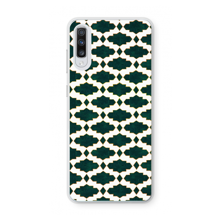 Moroccan tiles: Samsung Galaxy A70 Transparant Hoesje