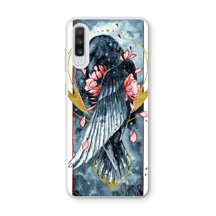Golden Raven: Samsung Galaxy A70 Transparant Hoesje