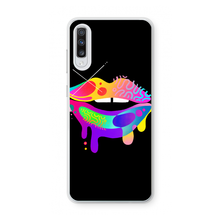Lip Palette: Samsung Galaxy A70 Transparant Hoesje