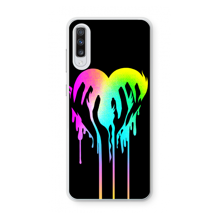 Hold My Heart: Samsung Galaxy A70 Transparant Hoesje