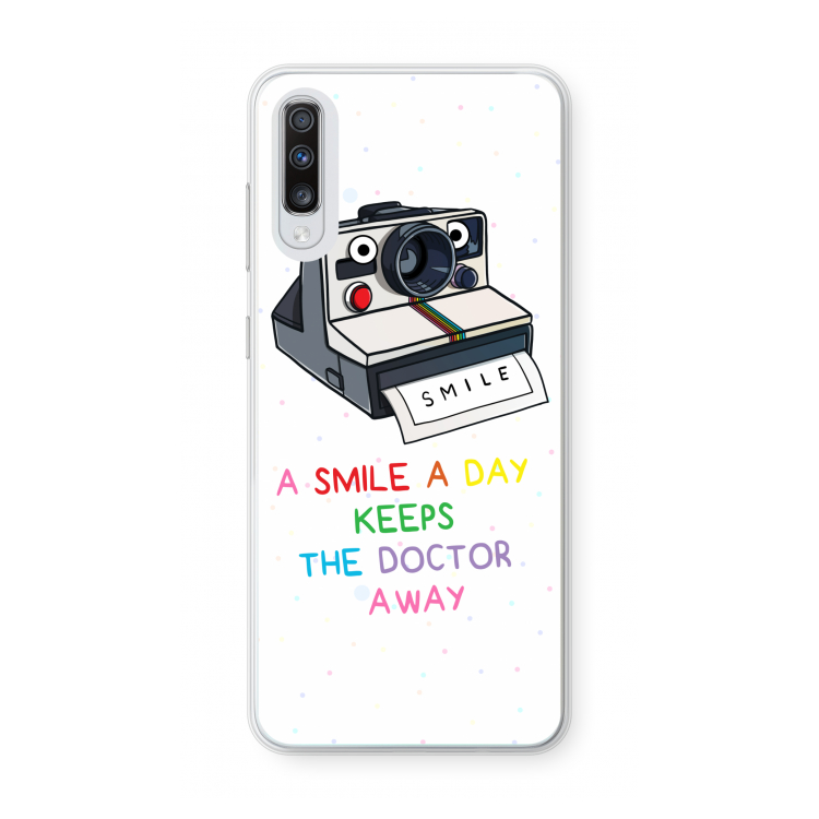 Smile: Samsung Galaxy A70 Transparant Hoesje