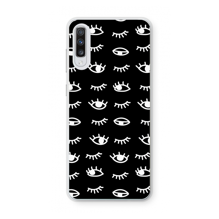 Eye pattern #3: Samsung Galaxy A70 Transparant Hoesje