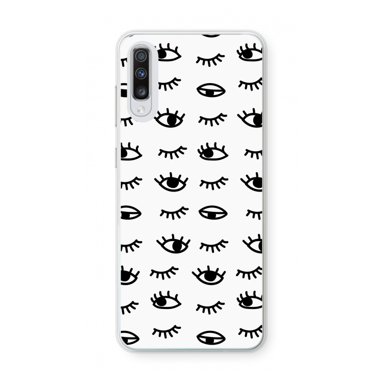 Eye pattern #2: Samsung Galaxy A70 Transparant Hoesje