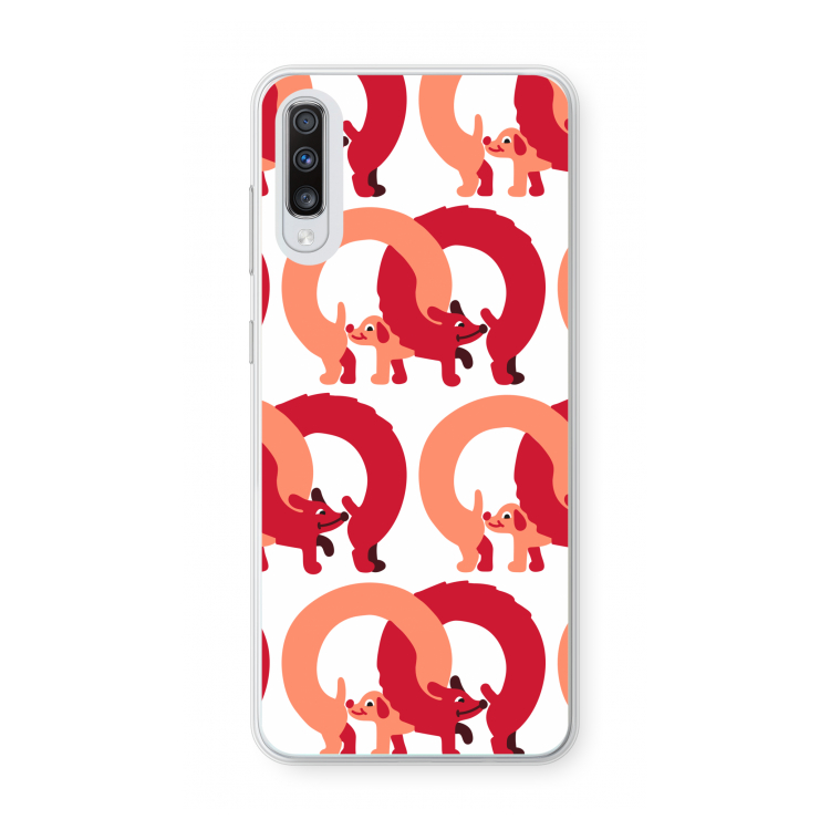 Dogs: Samsung Galaxy A70 Transparant Hoesje