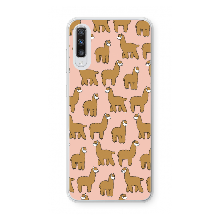 Alpacas: Samsung Galaxy A70 Transparant Hoesje