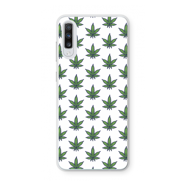 Weed: Samsung Galaxy A70 Transparant Hoesje