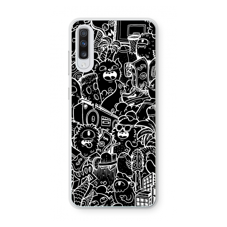 Vexx Black City : Samsung Galaxy A70 Transparant Hoesje