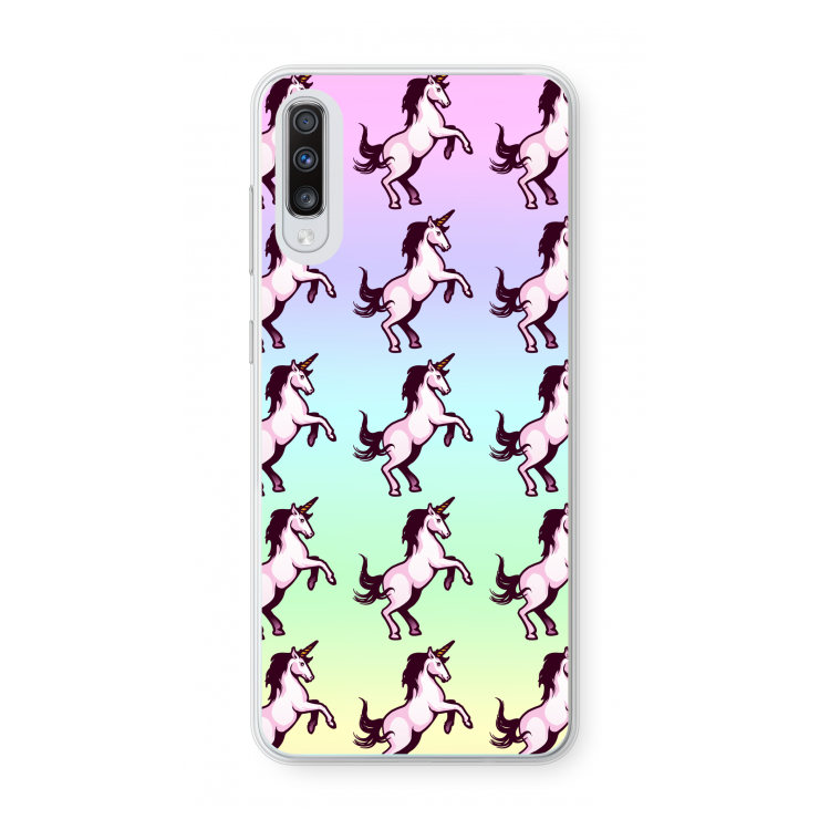 Musketon Unicorn: Samsung Galaxy A70 Transparant Hoesje