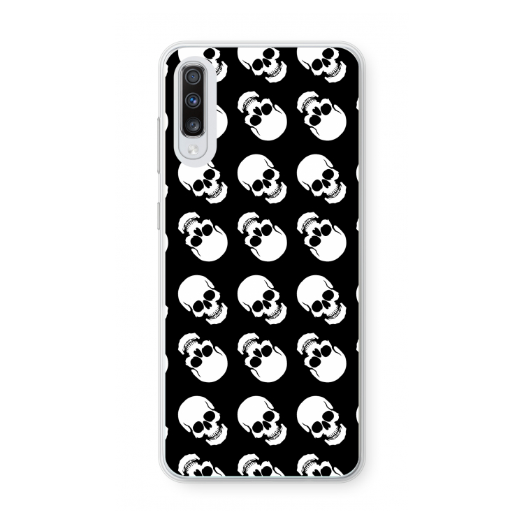 Musketon Skulls: Samsung Galaxy A70 Transparant Hoesje