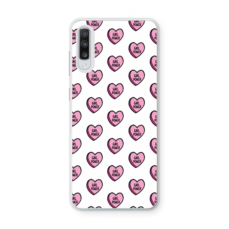 GIRL POWER: Samsung Galaxy A70 Transparant Hoesje