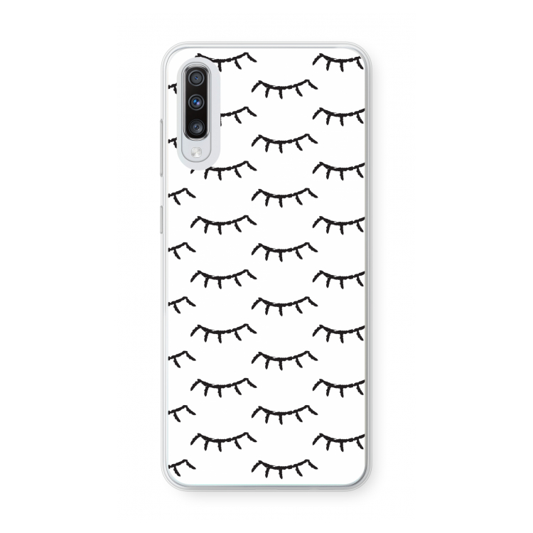 Wimpers: Samsung Galaxy A70 Transparant Hoesje