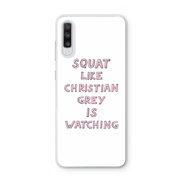 Christian Grey: Samsung Galaxy A70 Transparant Hoesje