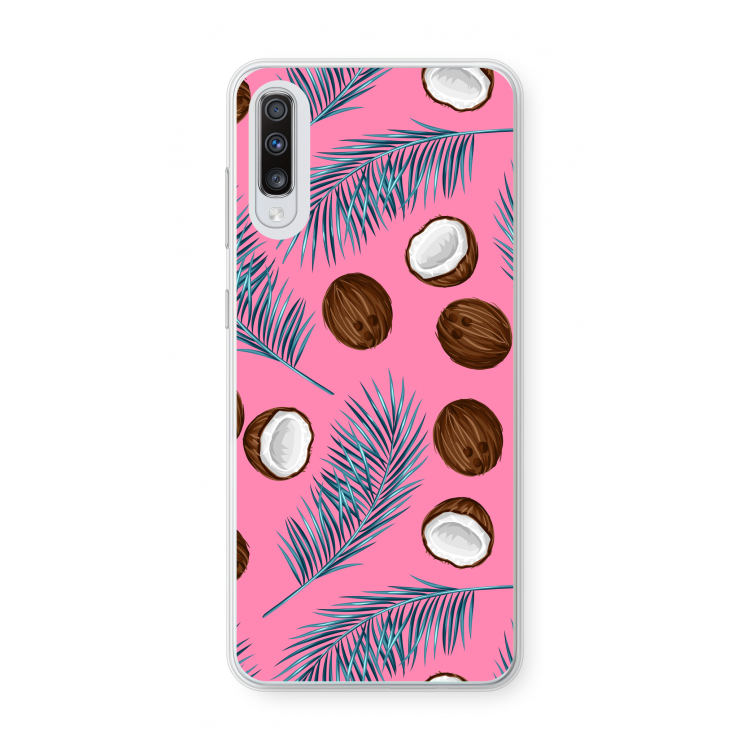 Kokosnoot roze: Samsung Galaxy A70 Transparant Hoesje