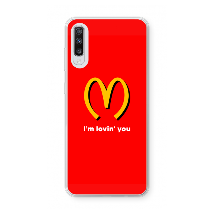 I'm lovin' you: Samsung Galaxy A70 Transparant Hoesje