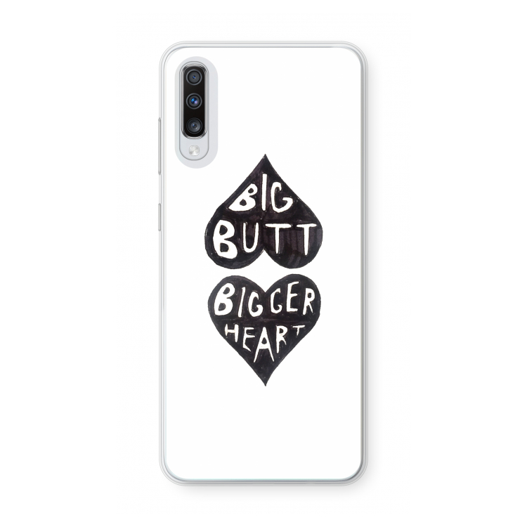 Big butt bigger heart: Samsung Galaxy A70 Transparant Hoesje