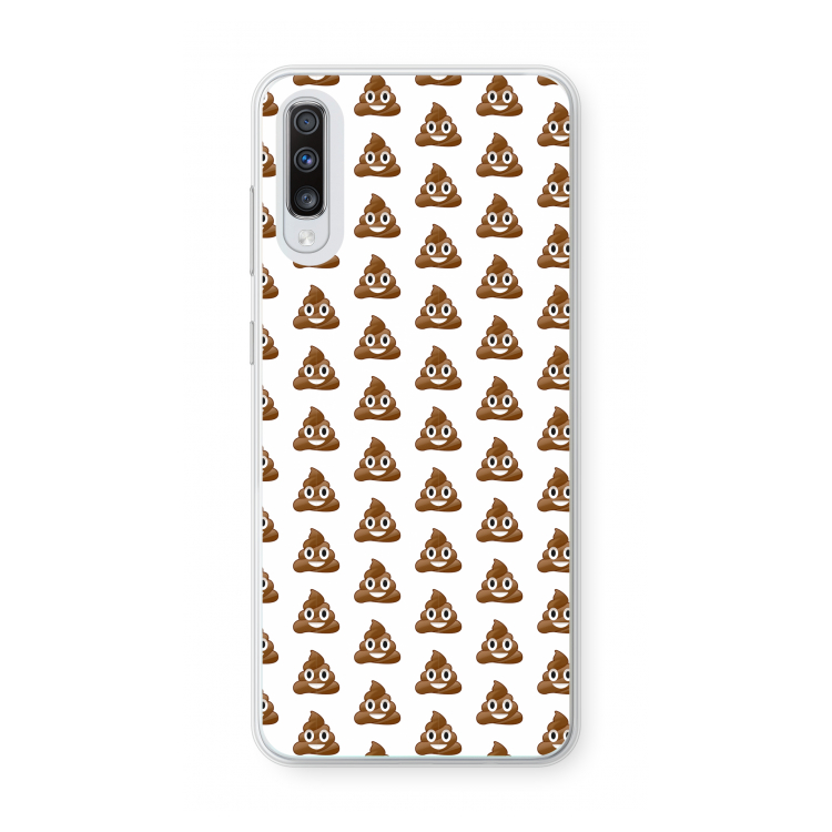 Poop emoji: Samsung Galaxy A70 Transparant Hoesje