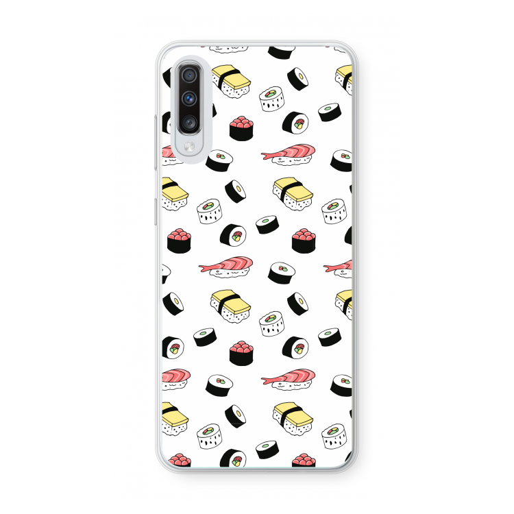 Sushi time: Samsung Galaxy A70 Transparant Hoesje