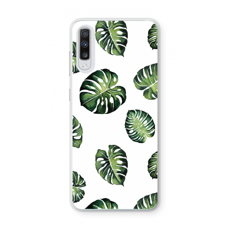 Tropische bladeren: Samsung Galaxy A70 Transparant Hoesje