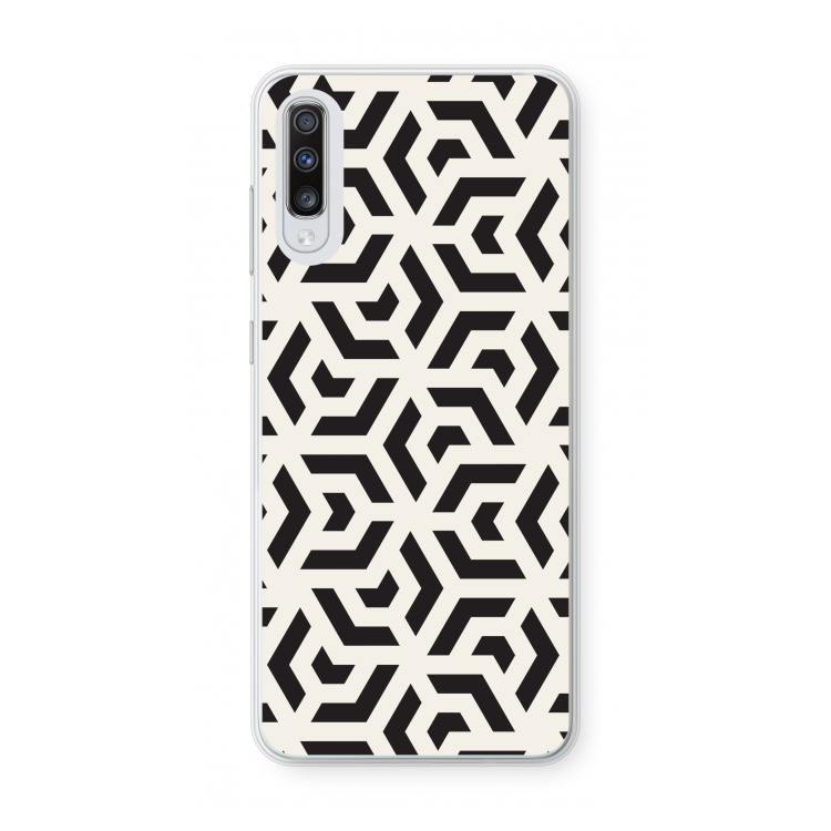 Crazy pattern: Samsung Galaxy A70 Transparant Hoesje